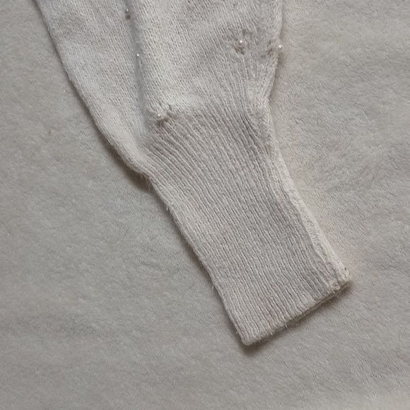 Vintage knit sweater off white cream #001 - Picture 2 of 4